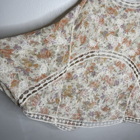 Torrid Crochet Lace Inset Kimono Floral Cottagecore Womens 5X/6X Boho Spring - Picture 6 of 12